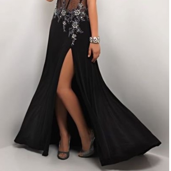 Blush prom strapless corset top beaded gown - Picture 4 of 9